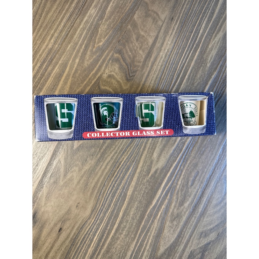 Hunter Michigan State Spartans Shot Glass Set 2oz Green New NCAA 4-Piece